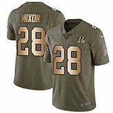 Nike Bengals 28 Joe Mixon Olive Olive Gold Salute To Service Limited Jersey Dzhi,baseball caps,new era cap wholesale,wholesale hats